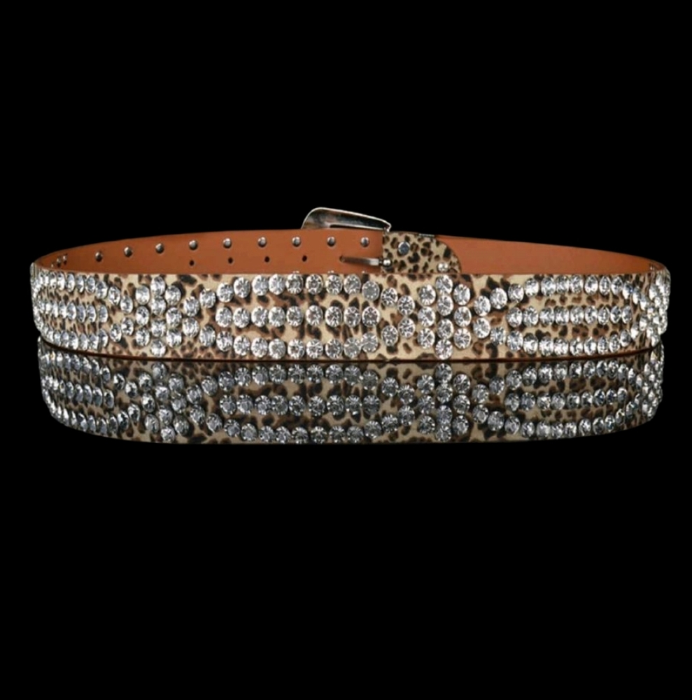 Amazon Brown and Silver Rhinestone Belt - Picture 2 of 4